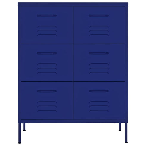 Lady Jillian -  Drawer Cabinet Navy Blue 80x35x101,5 cm Steel